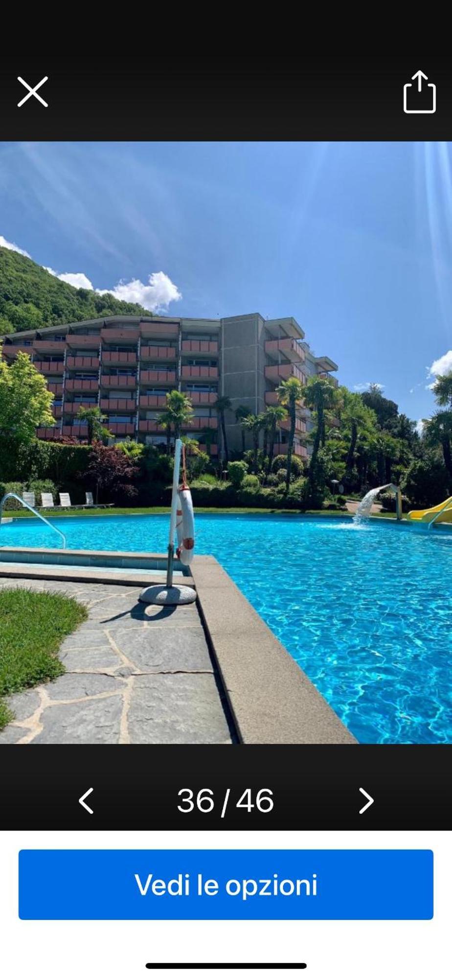 Luganersee, Pool, Strand, Parkplatz, Suite 204 Bissone Bagian luar foto